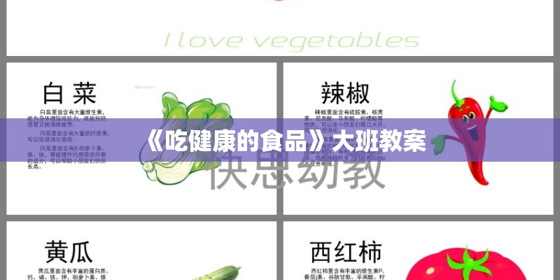 《吃健康的食品》大班教案