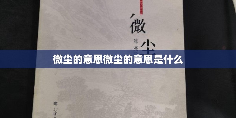 微尘的意思微尘的意思是什么