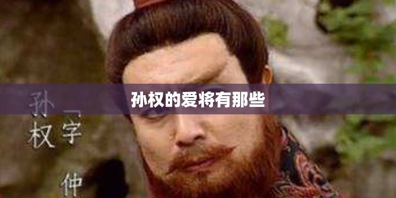 孙权的爱将有那些