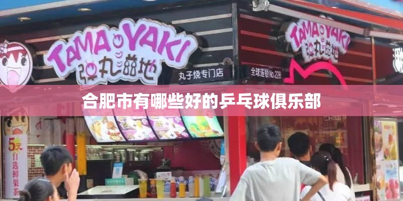 合肥市有哪些好的乒乓球俱乐部