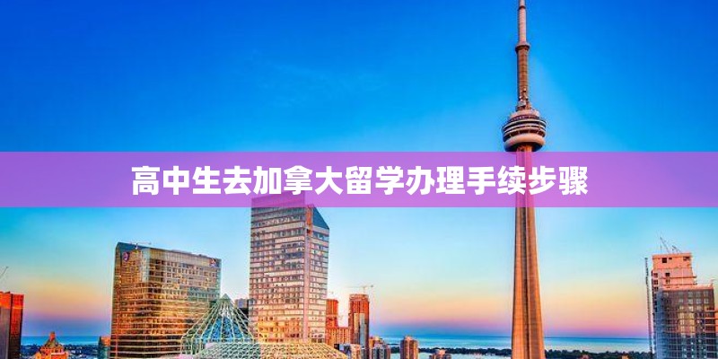 高中生去加拿大留学办理手续步骤