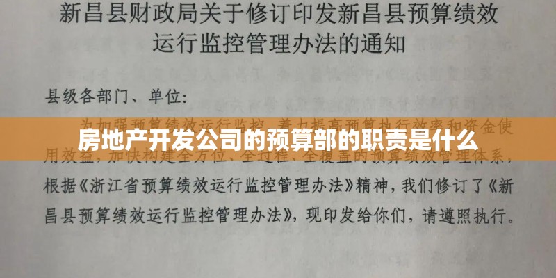 房地产开发公司的预算部的职责是什么 房地产开发公司的预算部的职责是什么