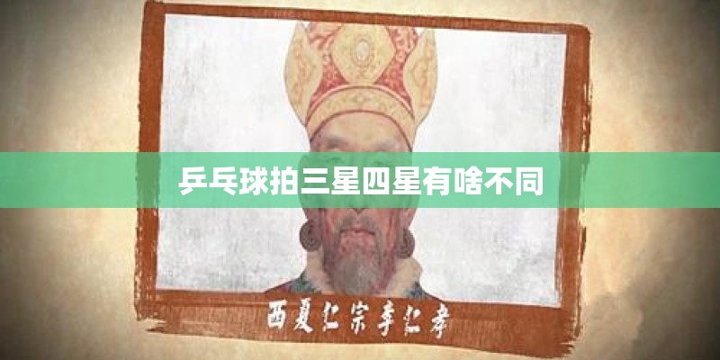 乒乓球拍三星四星有啥不同 乒乓球拍三星四星有啥不同