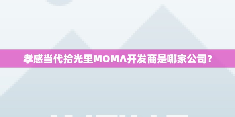孝感当代拾光里MOMΛ开发商是哪家公司? 孝感当代拾光里MOMΛ开发商是哪家公司?