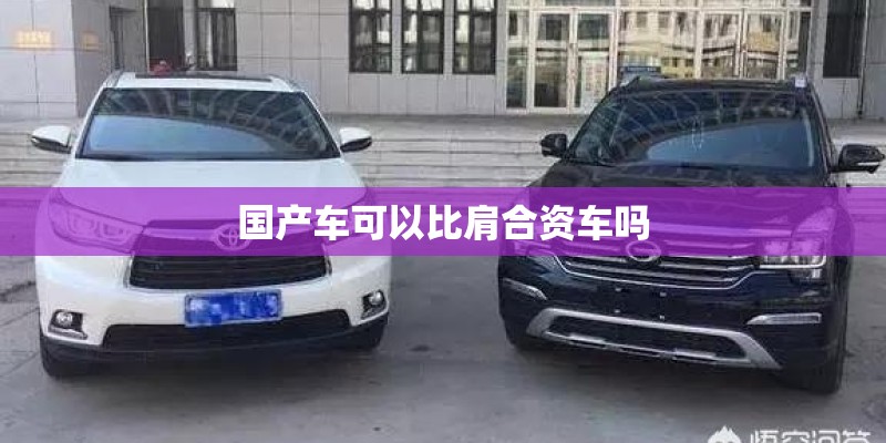 国产车可以比肩合资车吗