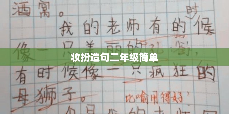 妆扮造句二年级简单