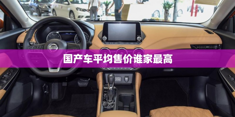 国产车平均售价谁家最高